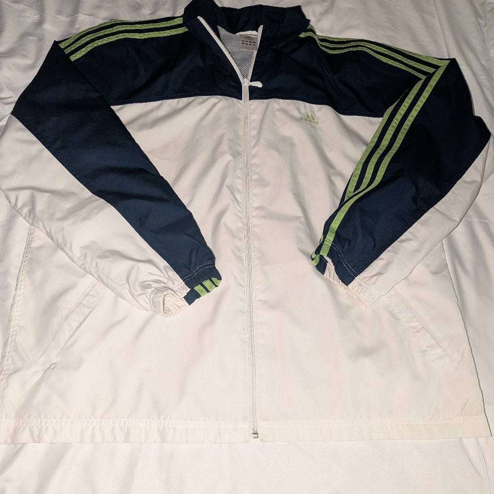 Adidas Men's X Large Full Zip White‎ Performance Jacket